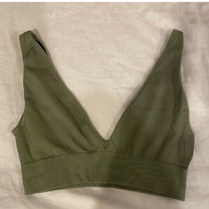 WeWoreWhat | V-Neck Bra Top in Sage